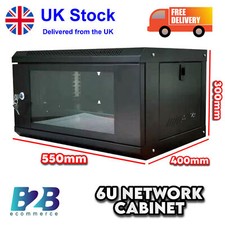 6U Network Data Cabinet - Wall Mountable Server Rack - Free Delivery-Flat Packed