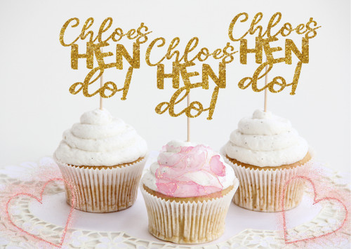 Personalised hen cupcake - personalised,