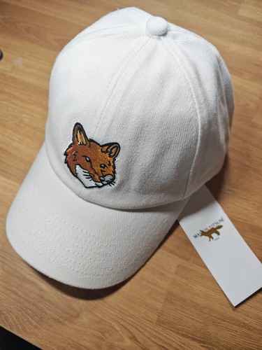 Maison kitsune cap - cap, white