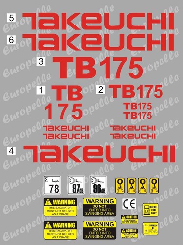 Decal sticker set takeuchi - sticker, set.