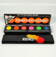Reeves Paint Box No. FT6 Fluorescent Colours Watercolour Paint Tin Vintage New