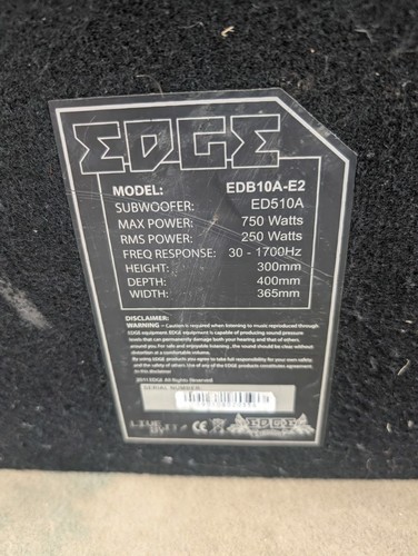 Edge edb10a active car - active, 10"