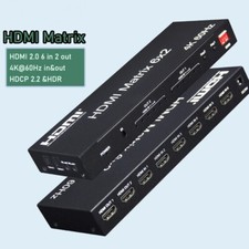 4K 60hz 6x2 HDMI Matrix w/ Audio 4X2 Matrix HDMI Switch Splitter 6 or 4 in 2 out