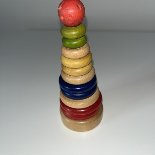 Vintage czech wooden stacking - vintage,