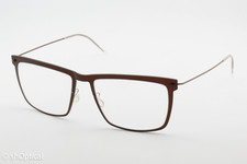 Lindberg N.O.W 6515 C10/U12 Rectangular Full Rim Glasses Frames Brown 54mm