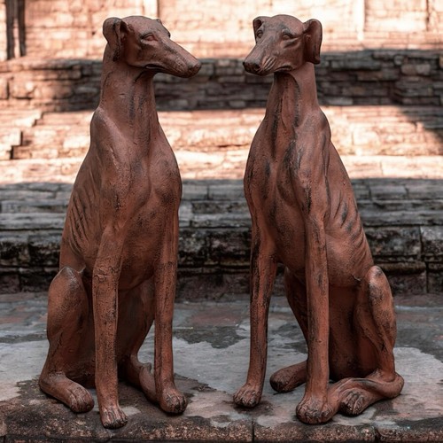 Life size pair whippet - life,