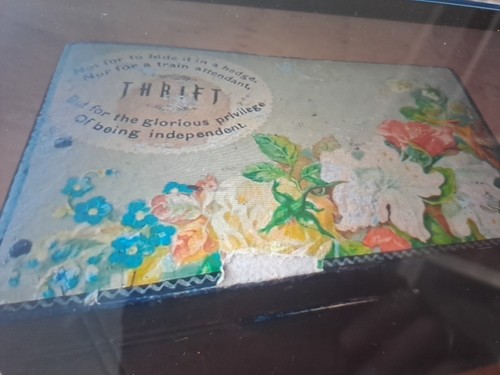 Vintage wood thrift box - vintage,