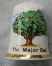 Bone China Thimble, The Major Oak, Robin Hood