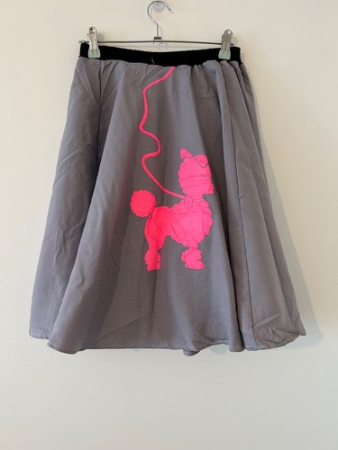 Skirt grey pink dog poodle - grey,