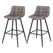 2/4/6x Bar Stools Retro Faux Leather Upholstered Barstool Pub High Counter Chair