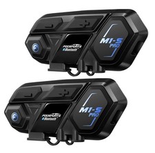 2x M1-S Pro Motorcycle Intercom Bluetooth Helmet Headset 2000M for 10 Riders