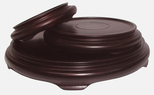 Round wooden vase base lamp - wooden,