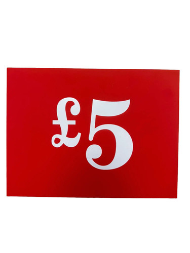 Price card sign - card, plastic
