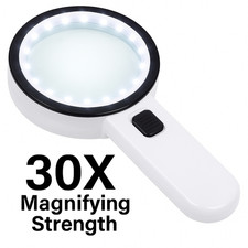 30X Magnifying Glass Light