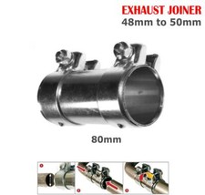 Car Exhaust Pipe Connector Joiner Adaptor Clamp 48mm To 50mm/ 80mm Adjustable