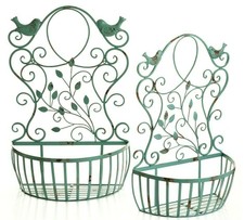 Large Rustic Blue Metal Wall