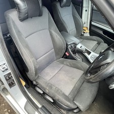BMW E90 3 SERIES M SPORT COMPLETE SEATS SET & DOOR CARDS ALCANTARA & CLOTH