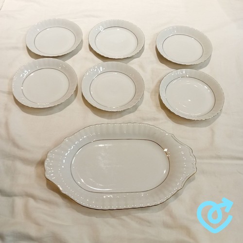 Chodziez porcelain side plate - side,