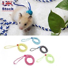 Adjustable Pet Cage Leash Nylon Rabbit Collar Leash  Rat Mouse Hamster