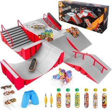 Mini Finger Skateboards Ramp Accessories Set, Fingerboard Skate Park Ramp, DIY A