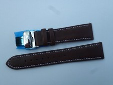 GENUINE ROTARY DARK BROWN LEATHER WATCH STRAP SIZE 21MM