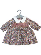 JoJo Maman Bebe Floral Baby Dress 3 Months Girls Cotton Long Sleeve