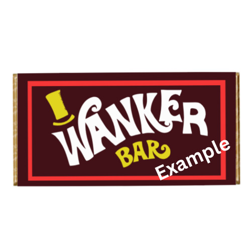 Wanker chocolate bar wrapper - chocolate,