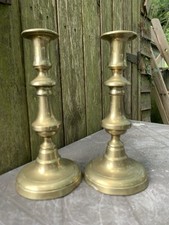 Vintage Pair Of Solid Brass Candle Stick Holder 