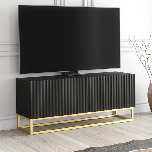 Stand cabinet fluted black - tv,