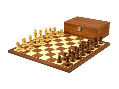 Mahogany chess set inch - mahogany,