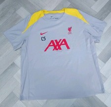 Men's Liverpool FC 24/25  Short Sleeve Training Top GREY STAFF MATCH WORN XL