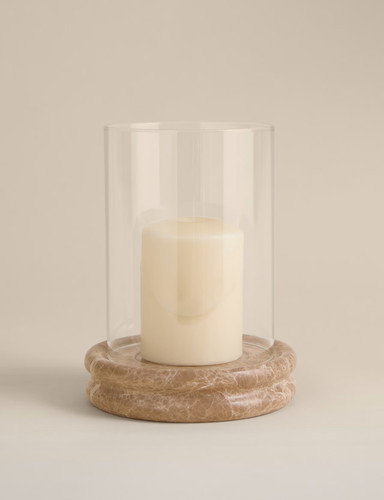 Marble hurricane candle - marble,