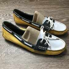 Sebago deck shoes women’s yellow blue Uk 7.5W eu 41W