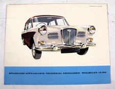 WOLSELEY 15/60 Car Sales Brochure July 1960 #H&E 6055
