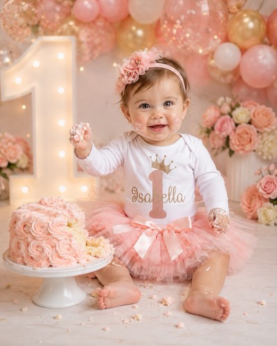 Peach tutu 1st birthday - tutu, outfit