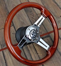 Steering Wheel fits For Wood VW Golf Jetta Corrado Mk1 Mk2 Caddy Scirocco  73-88
