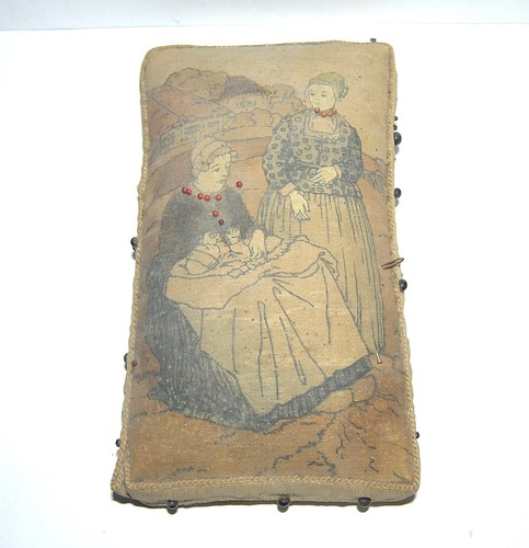 Antique vintage silk pin - antique,