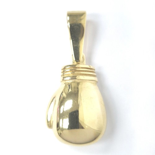 9ct gold boxing glove pendant - gold,