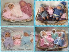 *4* BABYDOLL HANDKNIT DESIGNS KNITTING PATTERNS CBC1 FOR 5 & 8" BERENGUER DOLLS