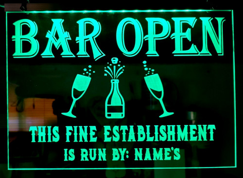 Personalised bar sign light - light, up