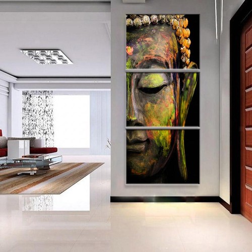 Panels large buddha head - buddha,