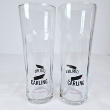 Carling Half Pint Glasses x 2