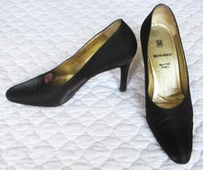 Bruno Magli Italy Black Satin