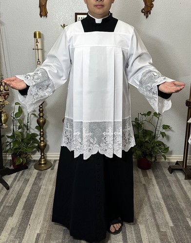 White surplice with lace - with,