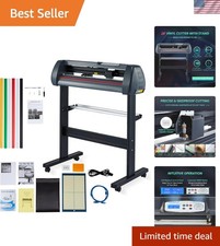 Aluminum 28'' Vinyl Cutter Plotter with Dual Control for Fast and Precise Cuts