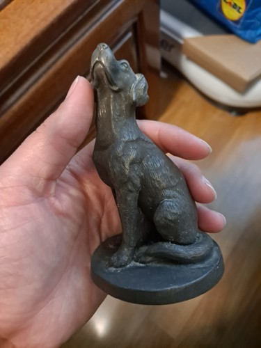 Dog figurine bronze statue - dog,