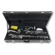 Wooden Bass Clarinet Low C Clarinet pro Level Easy blowing Nickel Plated keys