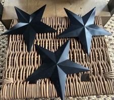Black Stars Set Of 3 , Sold As Seconds ! 12cm