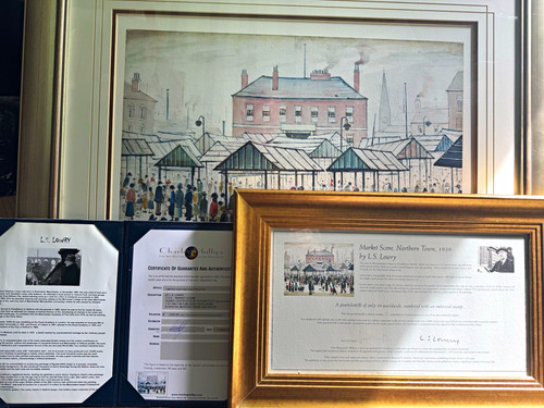 Lowry market scene - lowry,