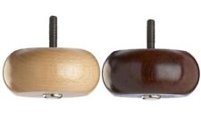 Bun feet for sofas, chairs or footstools, Mahogany or Natural finish, 43 x 85 mm